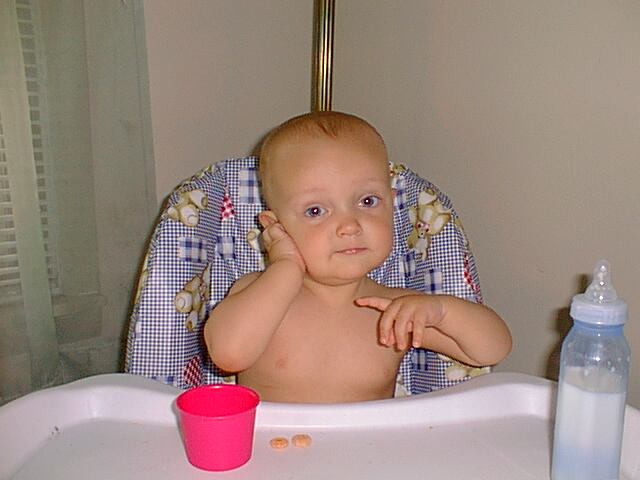 Can't you see that I am talking to Daddy on the phone.