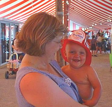Elijah is one happy little fireman when he is with Memaw :)