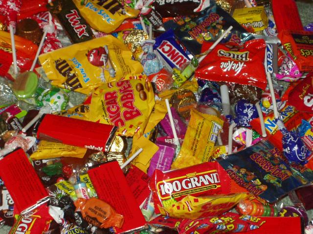 Look at all of my candy!