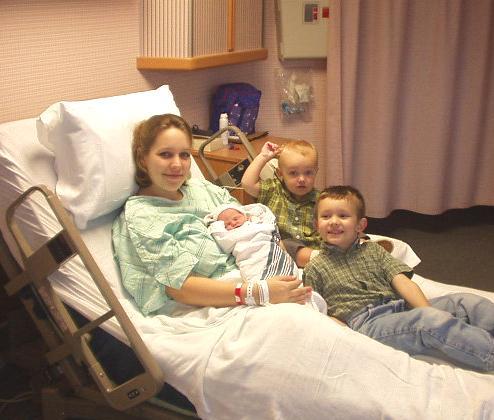 Mommy, Timothy, Elijah and Mary. (It's hard to get everyone to pay attention!)