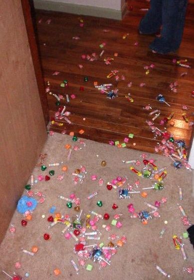 I am still finding candy all over the place.