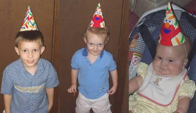 I just noticed that Timothy had his hat on wrong :) He was probably trying to tell me when I took the picture.