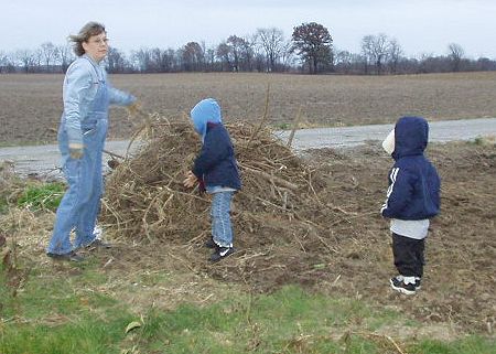 We were making a big pile! I saved a couple rocks that I found.