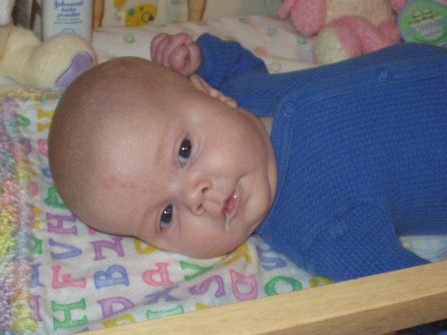 This is Mary..I found a blue thermal outfit and put it on Mary because it was so cold.