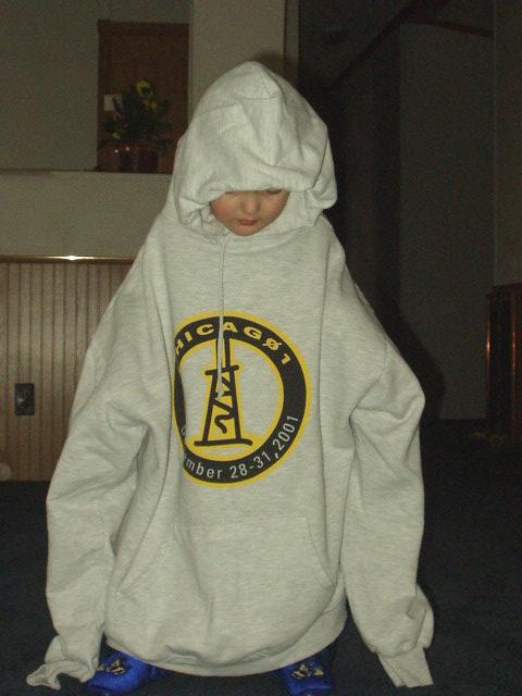 Elijah is acting like he is E.T. :) hehe (Of course he doesn't know who E.T. is!)