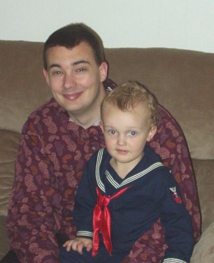 Don't they look cute. It's hard to believe that Nathan once wore that little sailor outfit :)