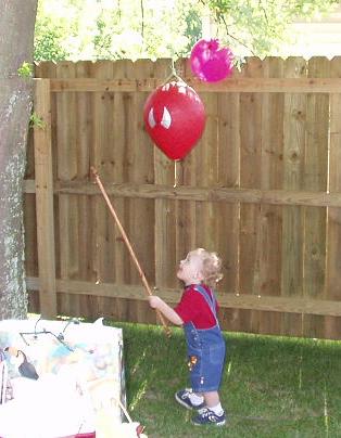 Elijah hit the piñata also... not as hard though :)