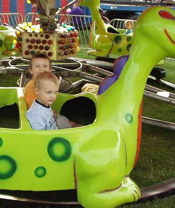 Elijah actually wanted to ride with Timmy on some rides.