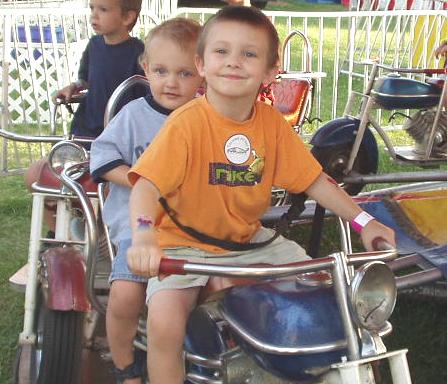 We loved this ride! Daddy's motorcycle is better :)