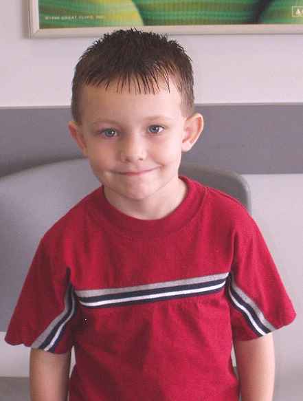 Timmy is sporting his new hair cut for school :)