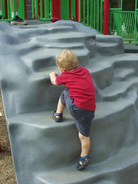 Elijah was having fun being 'spider-man'!!