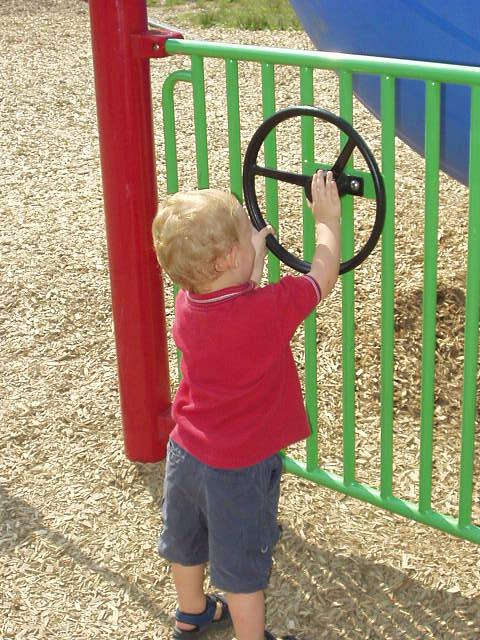 Get out of the way..Elijah is driving!