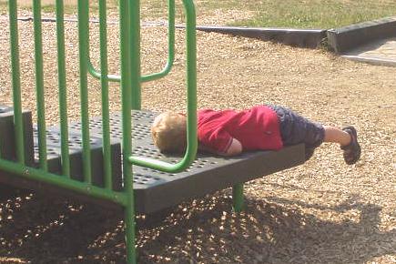 I was really tired after a long day at the park.