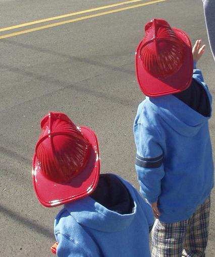 Elijah and Timothy loved the fire trucks and police cars (woo's)!