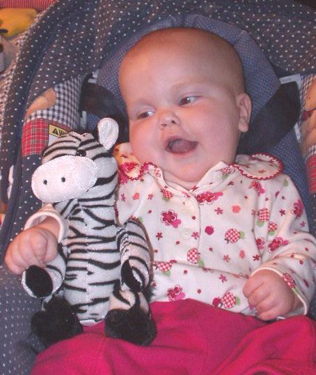 I love my new zebra that Mamaw bought me. OH, and I have a new tooth :B