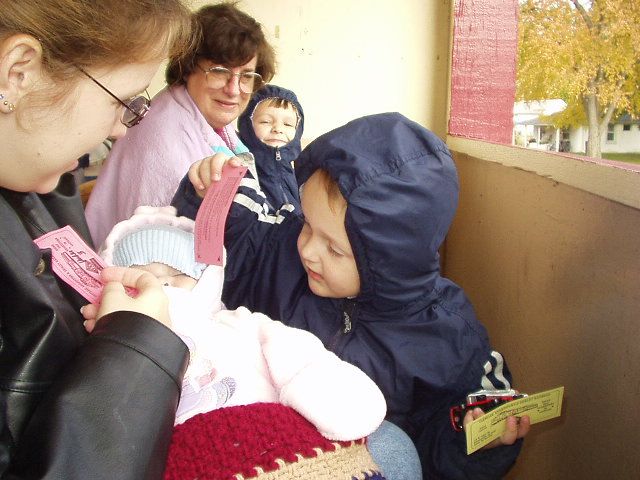 Elijah was trying to give Mary her ticket.