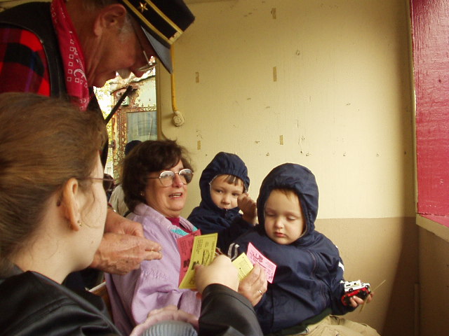 Timothy is waiting to get his ticket back.