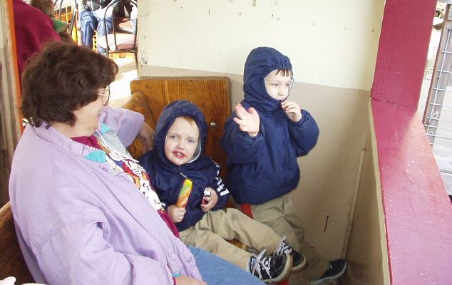 Elijah was about half way done with his ice cream...and very sticky!!