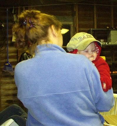 Mary is wearing Uncle Josh's BASS hat :) Need to fix eyes.