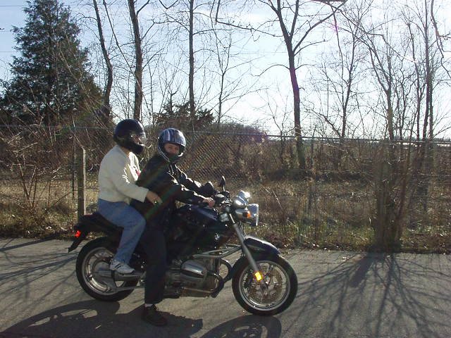 Mom rode around the block with me!!!! Ha ha ha ha HA!