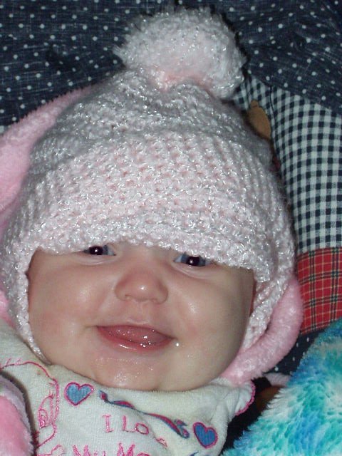 Boy, this hat Great Grandma made for Mary fits me just fine!!