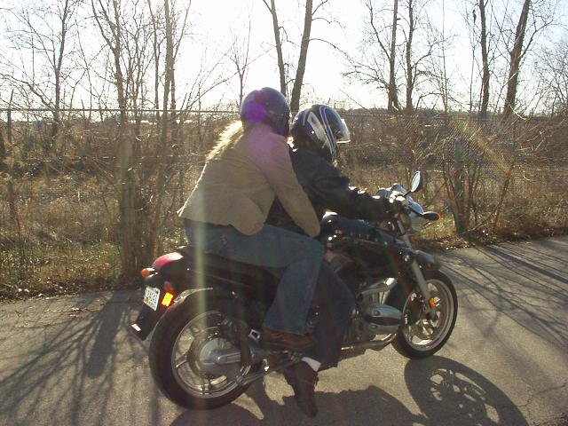 Joni was holding on for dear life before I even had my feet off of the ground!