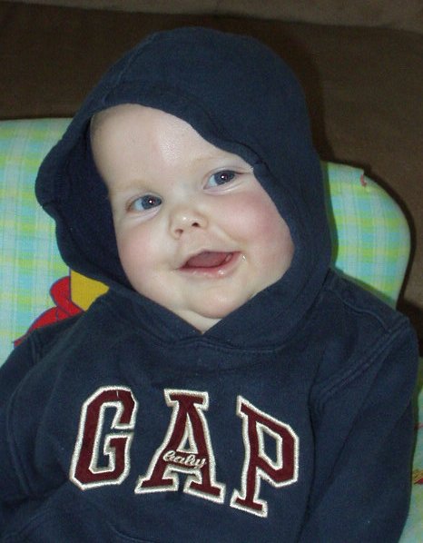 Mary is wearing an outfit that Elijah wore when he was a little one :) I just had to take a bunch of pictures!