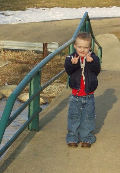 Elijah is just showing everyone how old he is :)