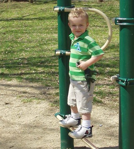I don't think we have ever left home without some of his toys.