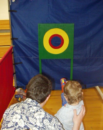 Elijah needed a little help from Daddy.