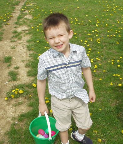 Timothy found a lot of eggs and even won a prize :)