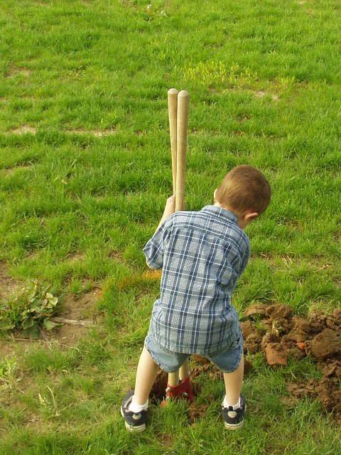 Timothy only smashed his fingers a couple times!