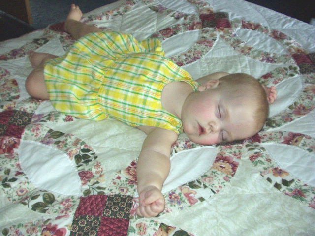 Wow...Mamaws bed is so comfortable.