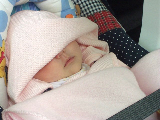 Abigail looked so cute sleeping like this!