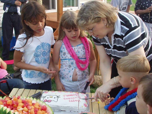 Mamaw is getting the cake started :)