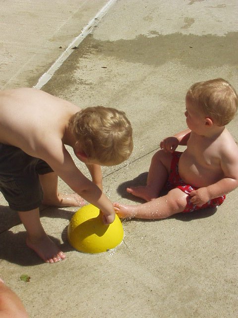 Elijah and Seth had fun playing in the water :)