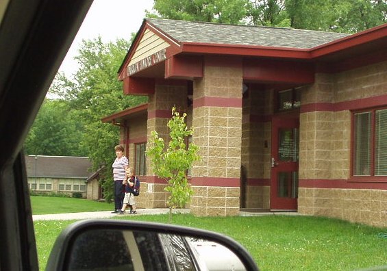 Elijah is walking out with his teacher!
