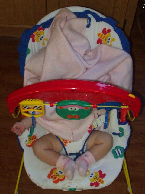 Abigail loves her blanket!! She is asleep under it :)