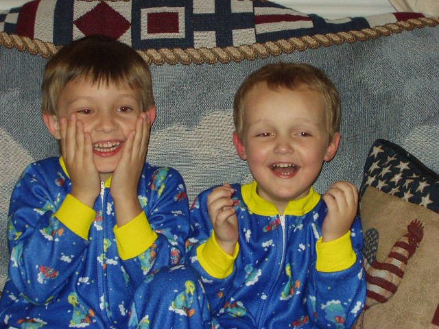 Timothy and Elijah thought Mamaw was funny!