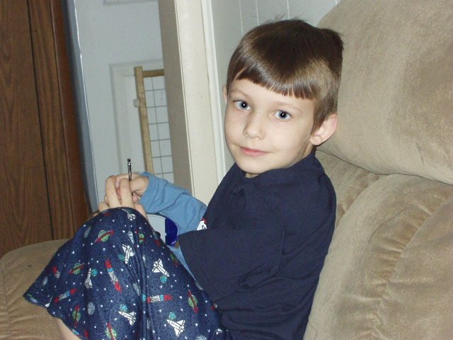 Merry Christmas Timothy - don't look so thrilled!! :P