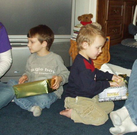 Timothy and Elijah have new shoes from Uncle Josh and Aunt Jenny!!!