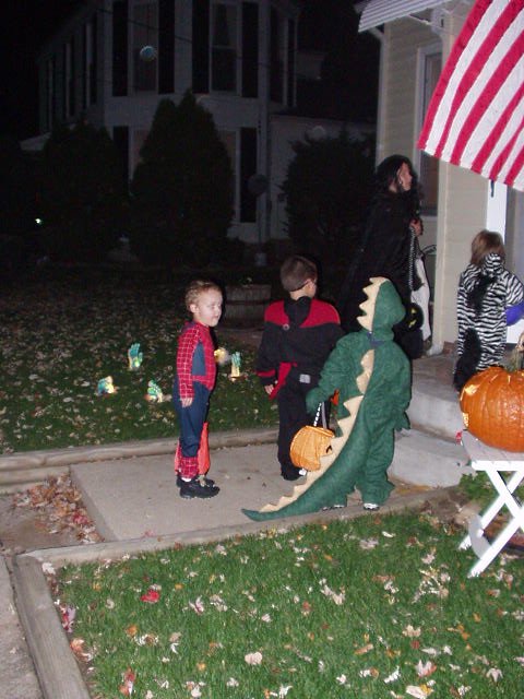 Elijah is waiting his turn :) He was such a good boy on Halloween.