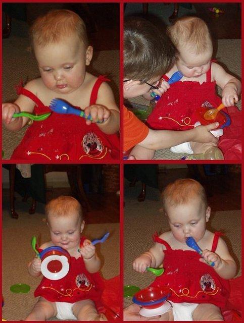 Look at all of these forks spoons and bowls!!