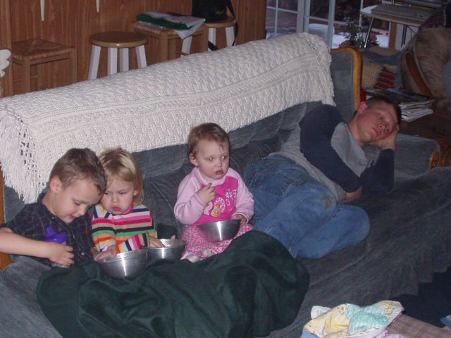 Is Uncle Bruce "babysleeping""?? or was that "babysitting"?