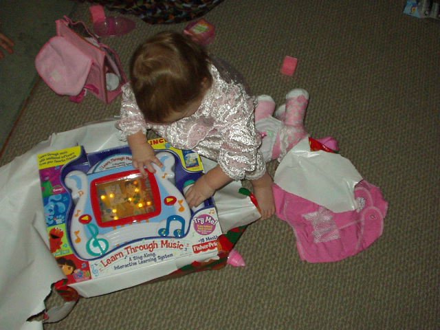 Sometimes I wonder WHAT Santa is THINKING when he 'gives' the kids gifts that make a lot of noise!