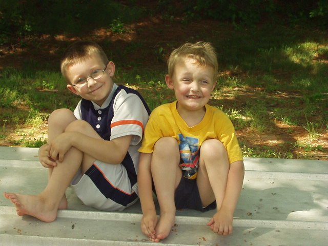 Good luck getting the boys to hold still when there is so much to do!!!