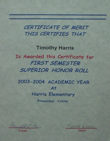 This is Timothys certificate up close :)
