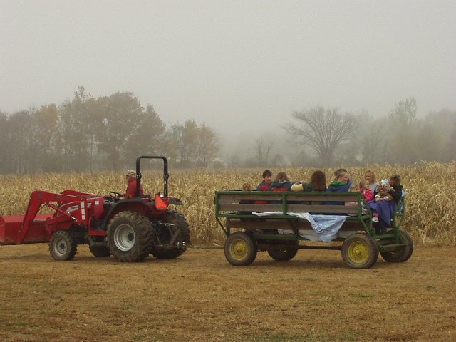 I would have said that Elijah went on a hay ride...but there wasn't any hay!!!