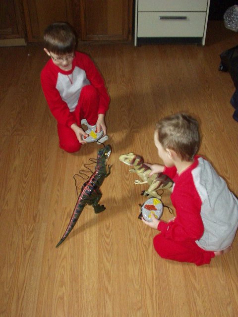 I don't know if Timothy has named his dino yet...but Elijah named his dino "Brian"! That kid cracks me up!