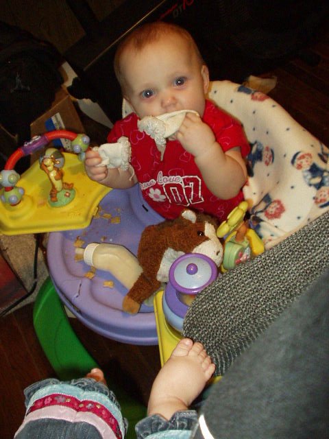 Now I wonder where Abigail found those socks!!